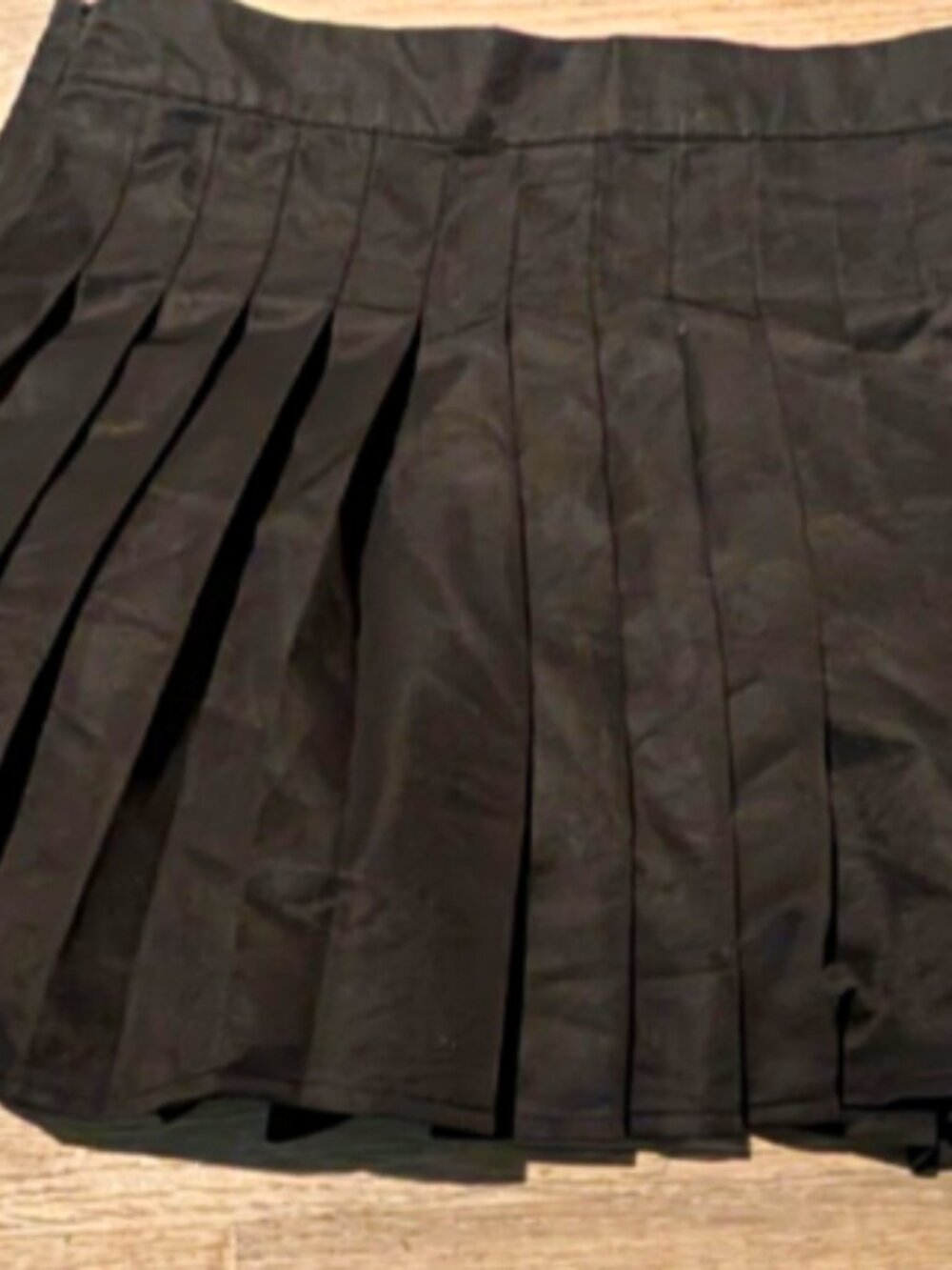 Love, Fire Black Pleated Skater Skirt Short Length Solid Regular Women’s L NWOT